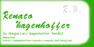 renato wagenhoffer business card